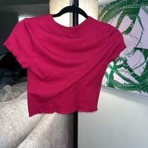 IT’S A DEAL ! Two red cropped shirts & medium